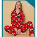 Süet Kumaş Ayıcıklı Düğmeli Pijama Takımı